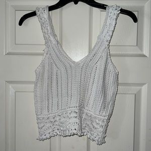 White crochet tank top